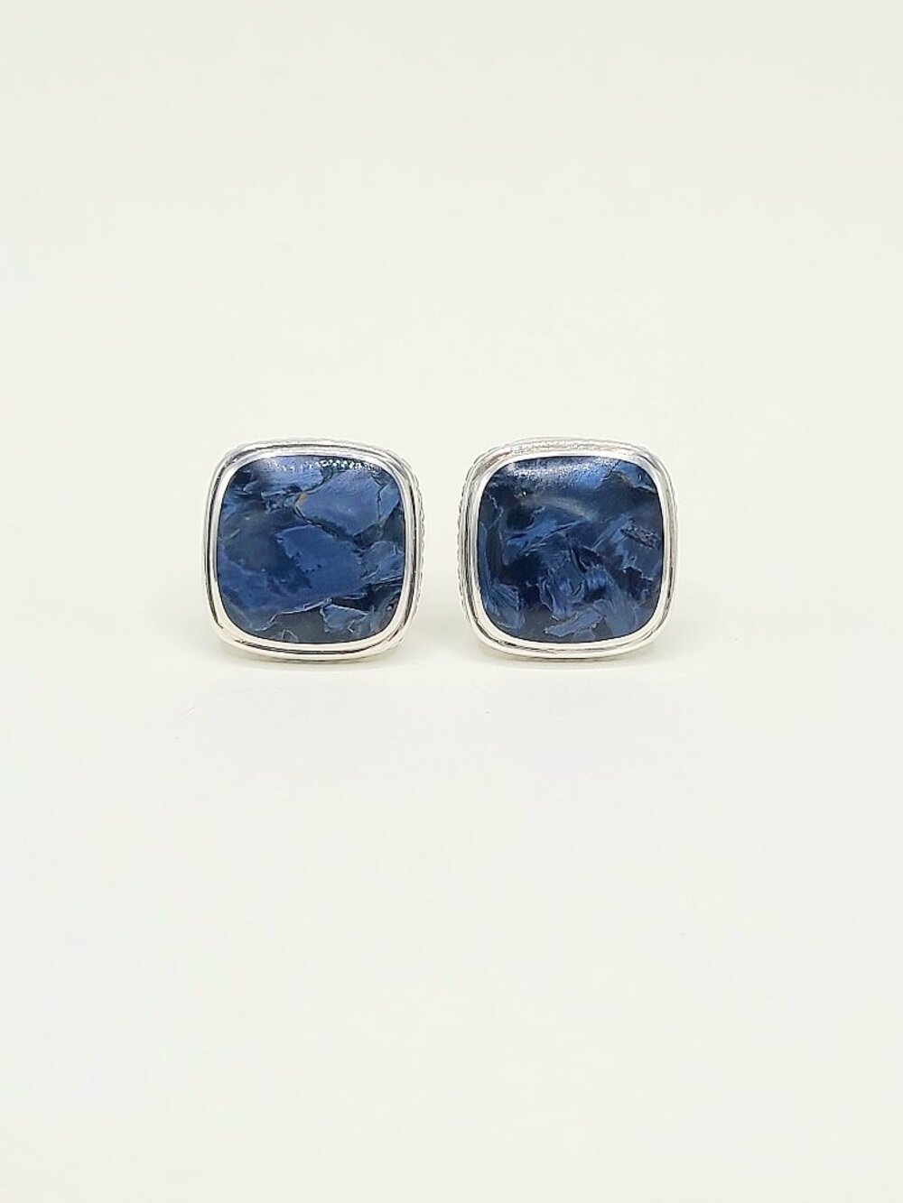 David Yurman Exotic Stone Cufflinks w/ Pietersite